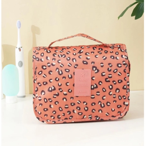 Pink Leopard Print Travel Toiletry Bag - Picture 3 of 5